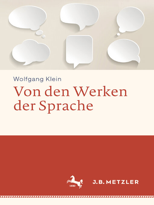 Title details for Von den Werken der Sprache by Wolfgang Klein - Available